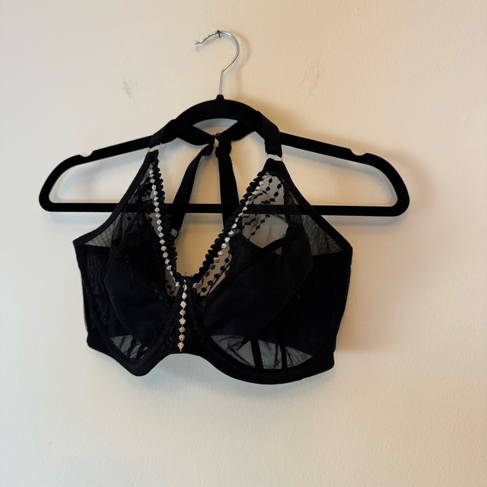 Elomi Elegant Black Sheer Bra lingerie honeymoon 34k 0011 - Picture 13 of 15